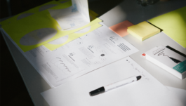 Schreibmaterialien beim Workshop